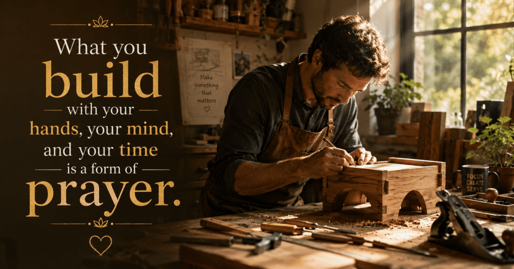 what-you-build-with-your-hands-your-mind-and-your-time-is-a-form-of-prayer